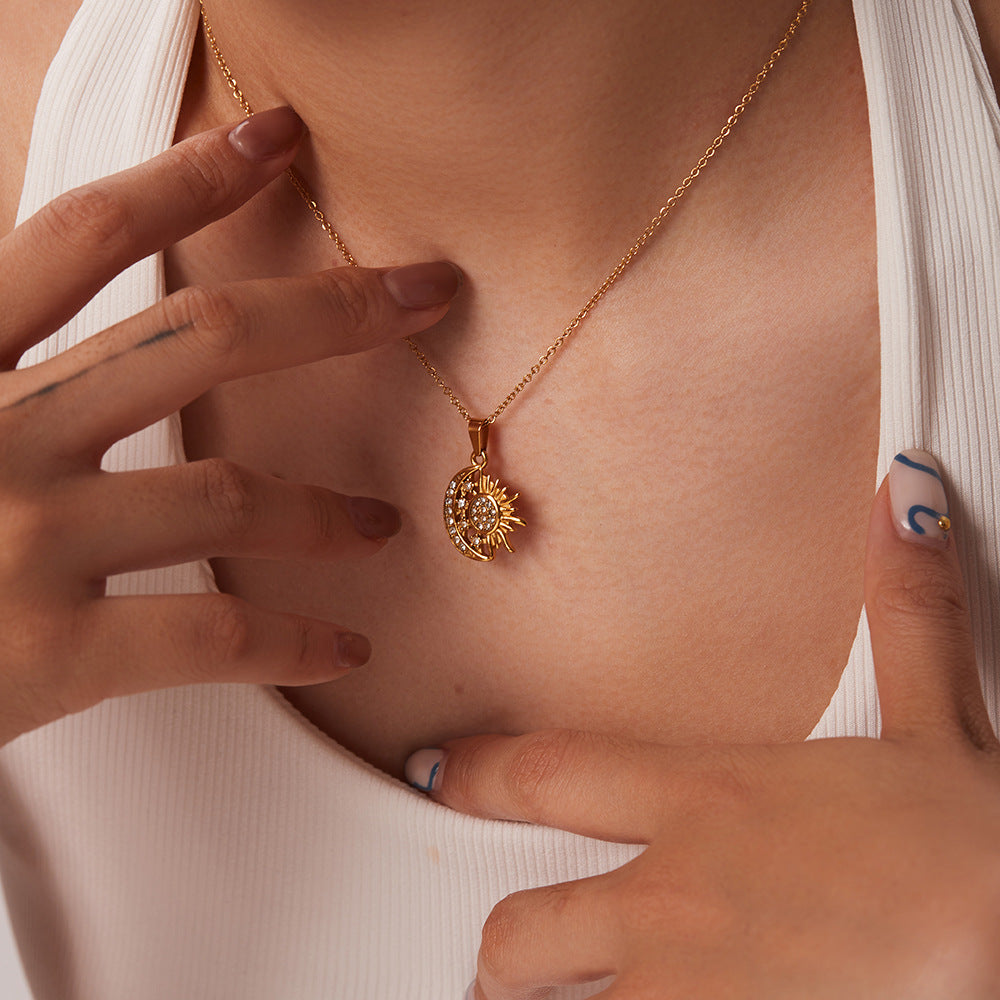 Sun & Moon Pendant Necklace