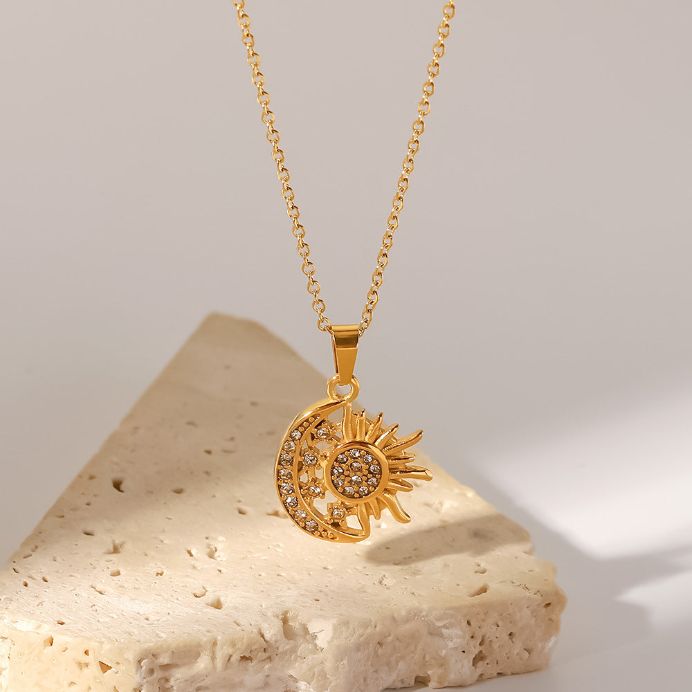 Sun & Moon Pendant Necklace
