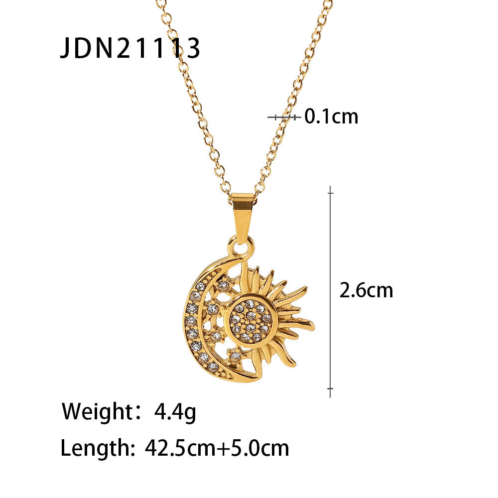 Sun & Moon Pendant Necklace