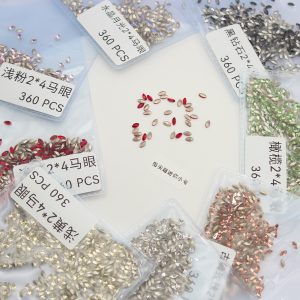 Glass Nails Stones Rhinestones